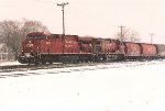 Westbound grain train slows for the connector